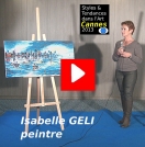 la peintre Isabelle GELI présente son style et ses oeuvres à CANNES, lors du 